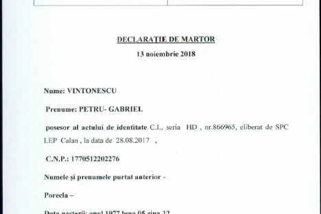 Declaratie Vintonescu Gabriel 13.11.2018 