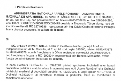 Contract Apele Romane 