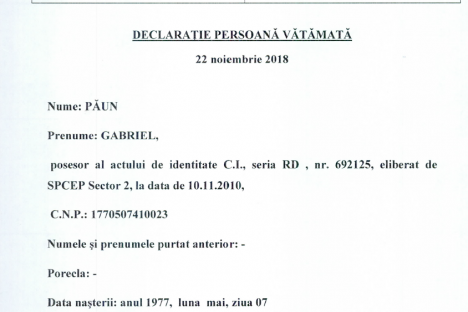 Declaratie Paun 22.11.2018
