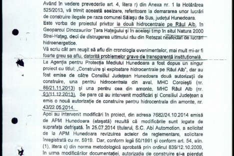 Sesizare Inspectoratul Ragional Dejeu Nicolae Calin